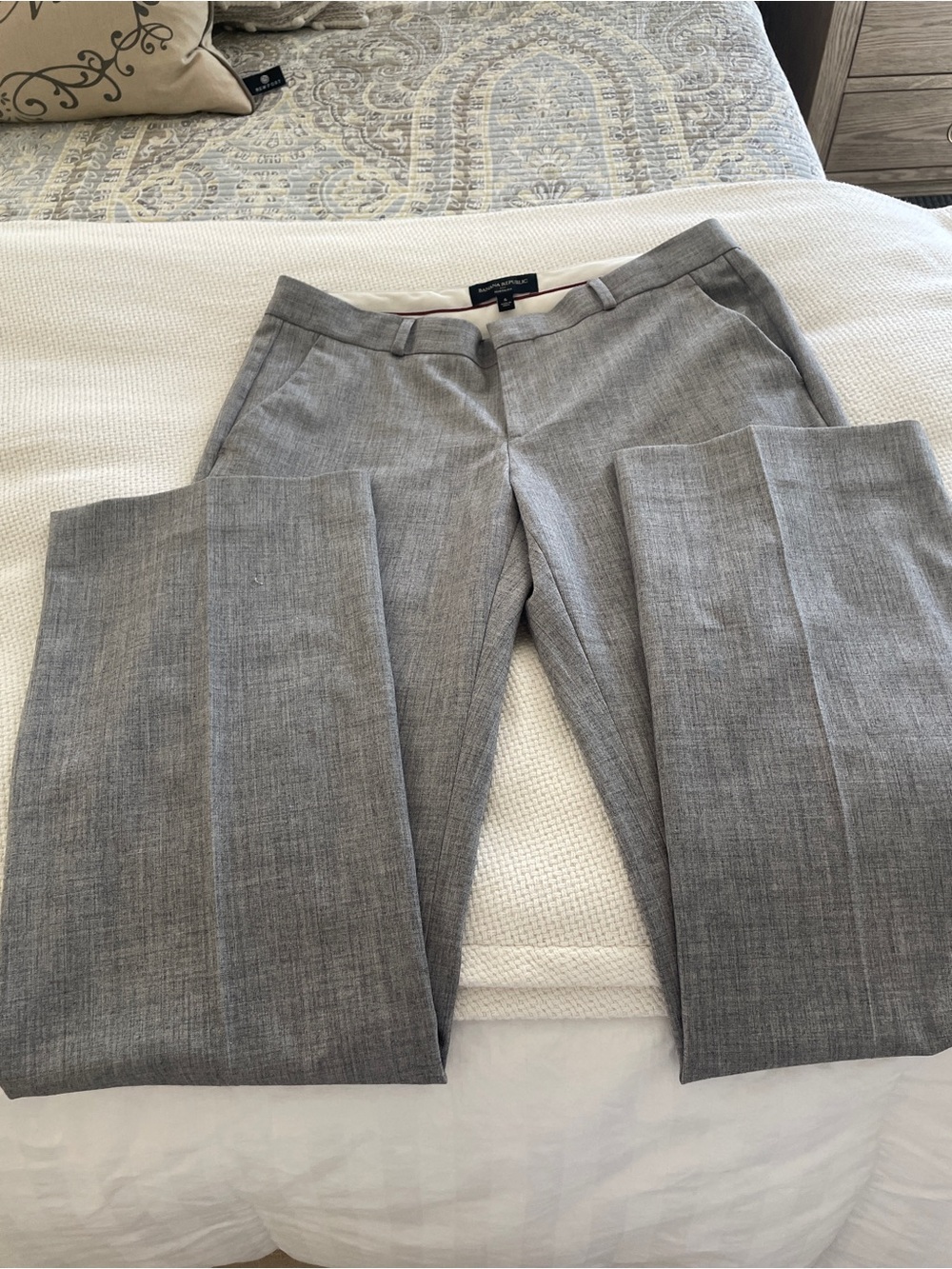 Banana Republic Light Gray Martin Fit Trousers